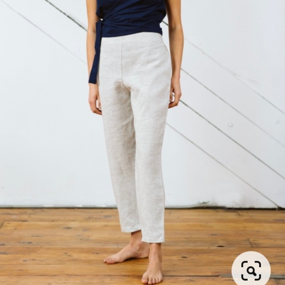 Only Child Solana Linen Slim Leg Pants